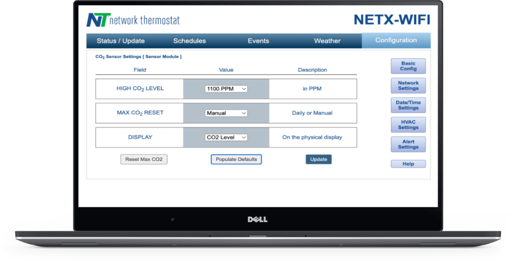 NetX CO2 Relay Page