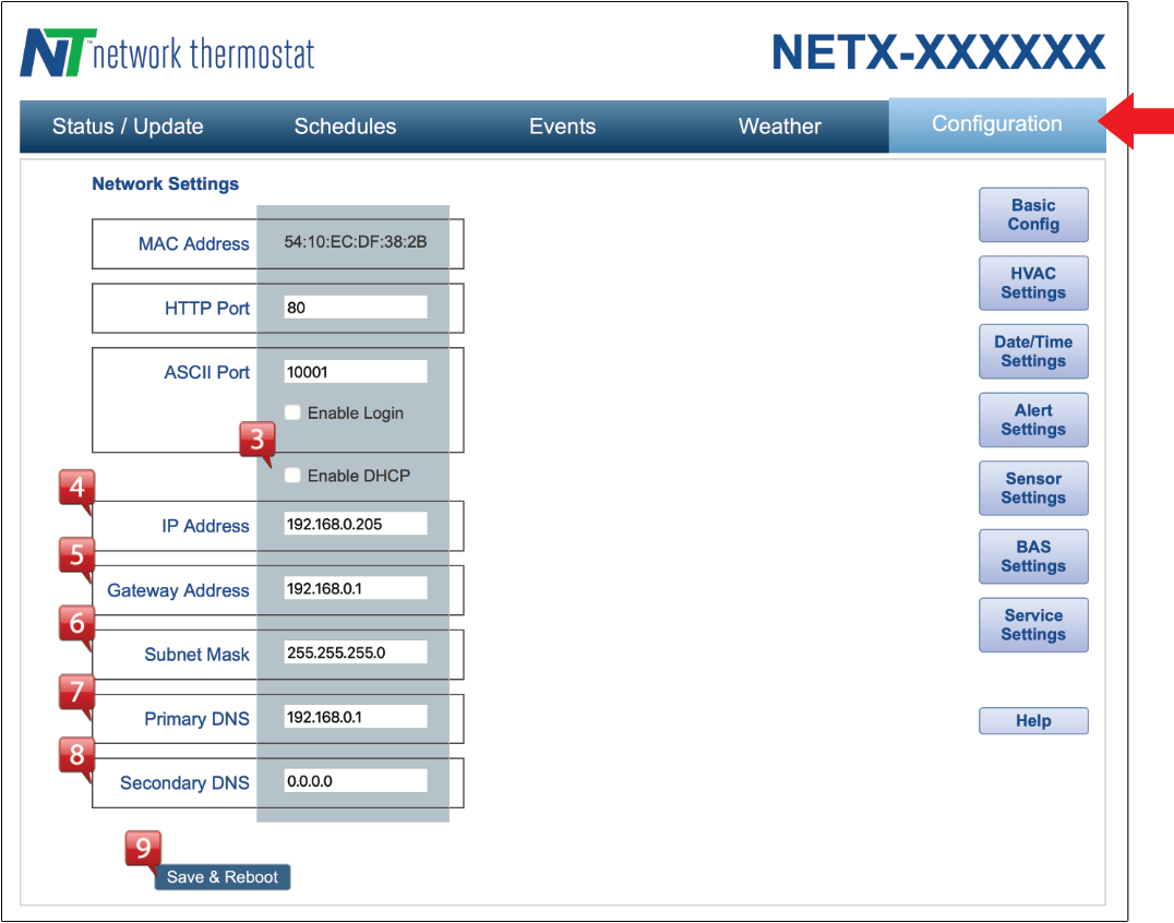 NetX IP Network Configuration